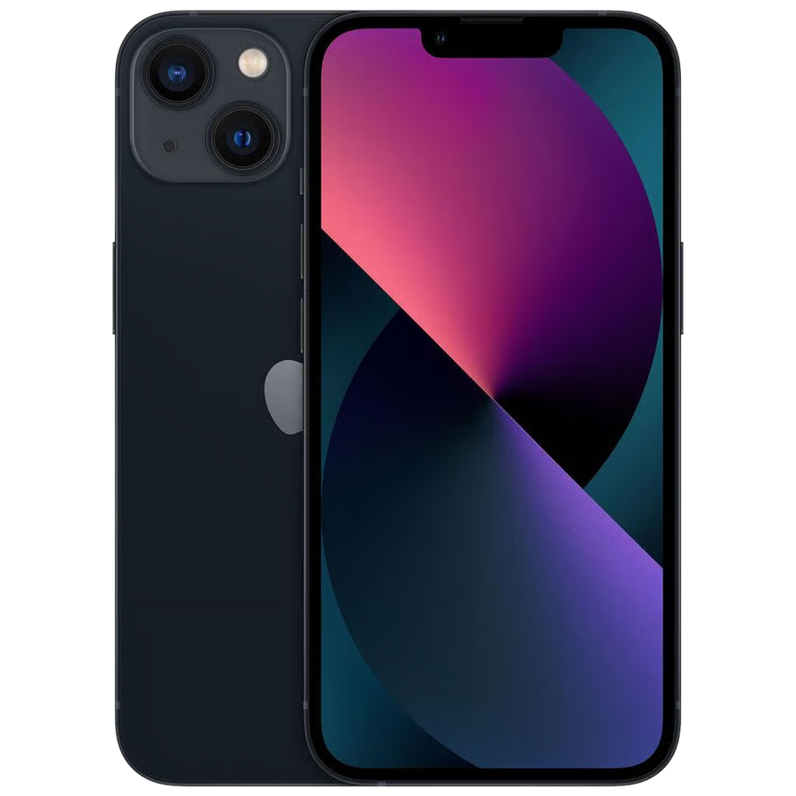 iPhone 13 mini Midnight, front and back